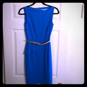 Blue Antonio Melanie dress with belt